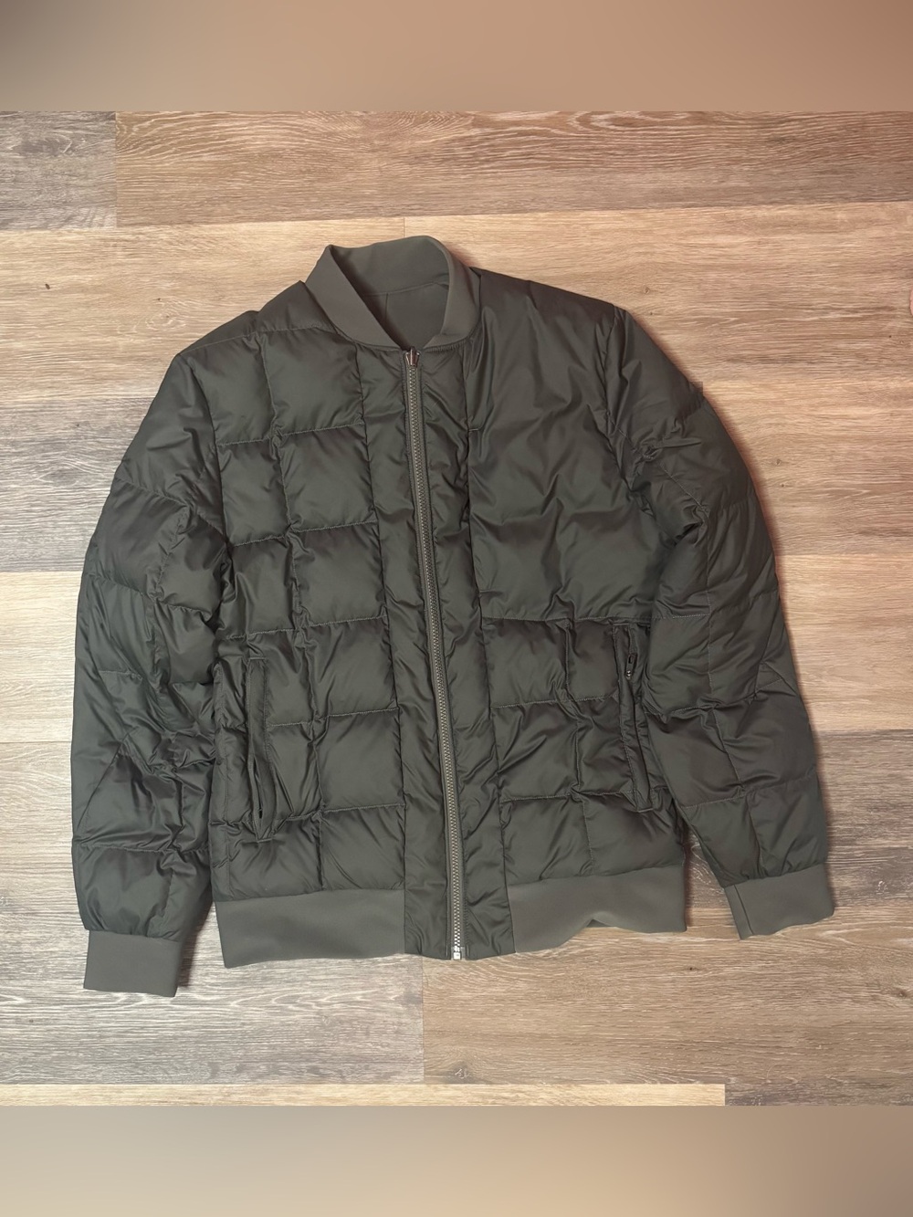 Lululemon green grey goose down jacket